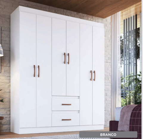 GUARDA ROUPA DORIPEL TORONTO cor branco