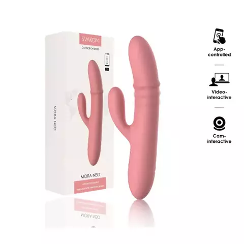 MORA NEO: Vibrador de conejo interactivo con bolas de empuje