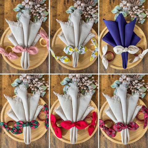 Porta Guardanapo de Argola e Laço de Tecido (Unidade)