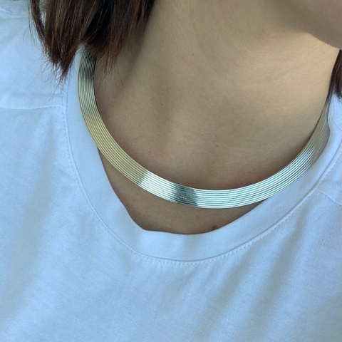 Gargantilha Texturizada (prateada)