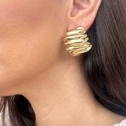 Meia Argola Texturizada