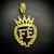 Pingente Fé Coroa Vazado Cravejado (M) Banhado A Ouro 18k - comprar online