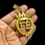 Pingente Fé Coroa Vazado Cravejado (M) Banhado A Ouro 18k na internet