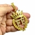 Pingente Fé Coroa Vazado Cravejado (M) Banhado A Ouro 18k