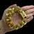 Pulseira 20mm Friso Triplo Banhado a Ouro 18k na internet