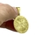Pingente Medalha Jesus Salmo 25 (P) Banhado A Ouro 18k - comprar online