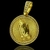 Pingente Medalha Mão Fé (M) Cravejado Banhado A Ouro 18k - Destake Atacado