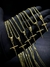KIT 05 correntes + 05 pingente cruz amarrada 2mm 70cm Banhado A Ouro 18k