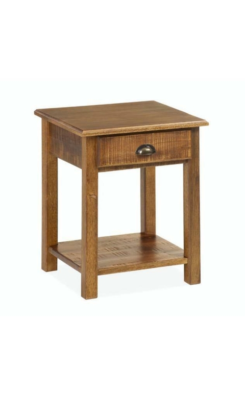 Mesa Lateral Funcional Em Madeira Maciça