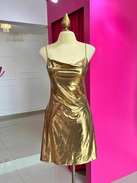 VESTIDO METALICO DORADO
