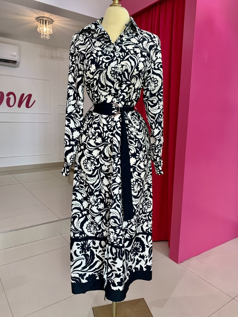 VESTIDDO MEDI BLACK WHITE