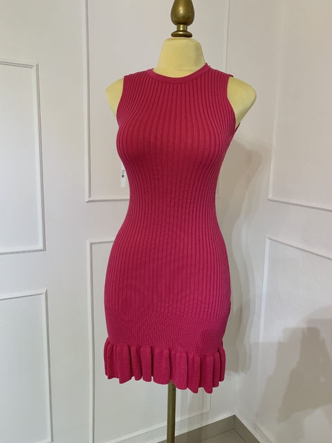 VESTIDO DESMANGAFO ROSA