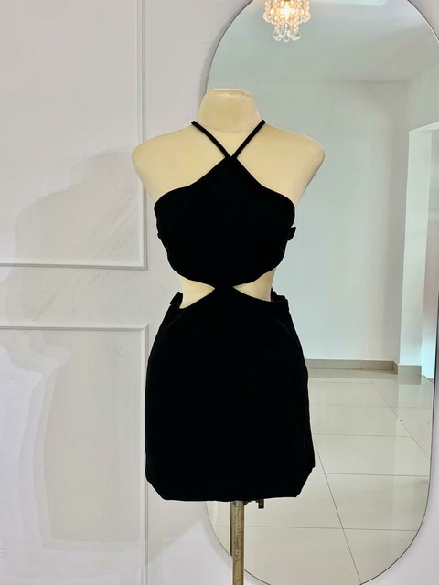 VESTIDO NEGRO MOÑO