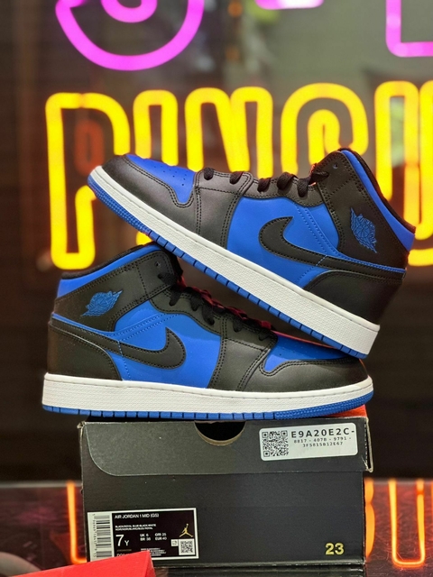 JORDAN 1 MID BLACK ROYAL BLUE TALLA 27.5 CM