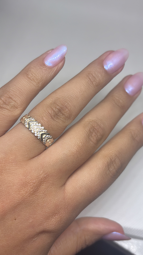 Anel com pedra de zircônia prata 925