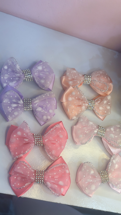 Laço cabelo infantil com strass