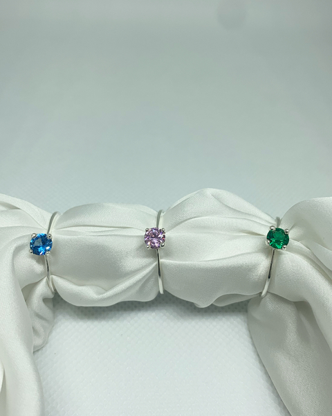 Anel Solitário prata 925 - comprar online