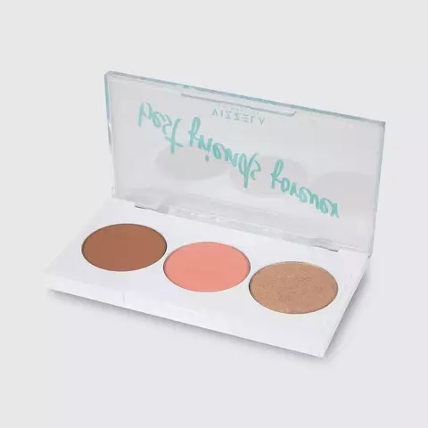 PALETA BFF- VIZZELA COR 03 - CONTORNO, BLUSH E ILUMINADOR