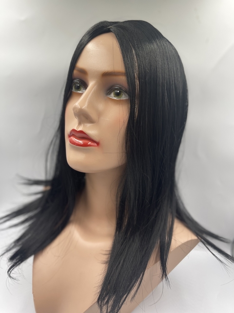 peruca chanel sem franja preto