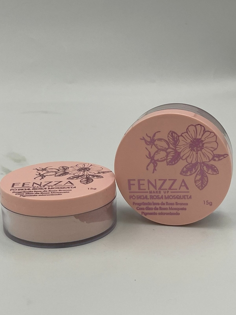 Pó facial Rosa mosqueta, fragrância leve, rosa mosqueta, pigmento micronizado