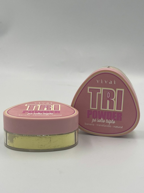 Pó solto triplo, banana, translúcido, natural, vivai