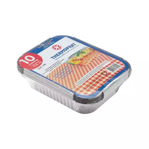 MARMITEX DE ALÚMINIO 1.150ML RETANGULAR COM 10 UNIDADES THERMOPRAT - comprar online