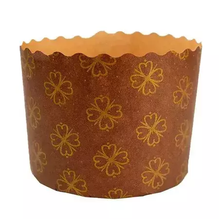 FORMA FORNEÁVEL PARA PANETONE 500G MARROM COM 10 UNIDADES - comprar online
