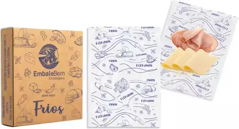 PAPEL ACOPLADO PARA FRIOS EMBALEBEM COM 400 UNIDADES - comprar online