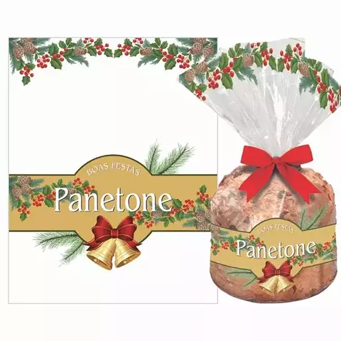 SACO PARA PANETONE 500G 25X32CM COM 50 UNIDADES - comprar online