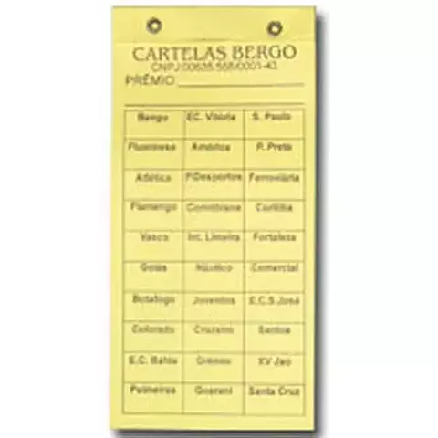 CARTELA DE RIFA COM 30 NOMES UNIDADE - comprar online