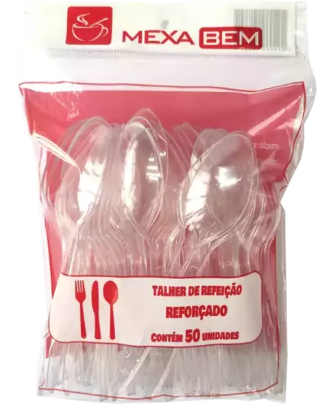 COLHER REFEIÇÃO CRISTAL MASTER MEXA BEM COM 50 UNIDADES - comprar online
