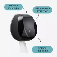 DISPENSER PAPEL HIGIENICO ROLÃO PREMISSE PRETO - comprar online