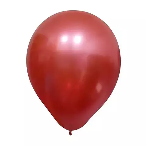 BALAO LATEX METALIZADO 7 POLEGADAS C/25 VERMELHO
