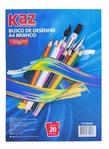BLOCO DE DESENHO 20 PÁGINAS TIPO CANSON