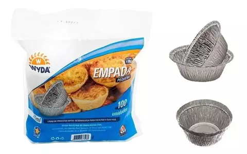 FORMA DE ALÚMINIO EMPADA PEQUENA WYDA 10X100 COM 1.000 UNIDADES - comprar online