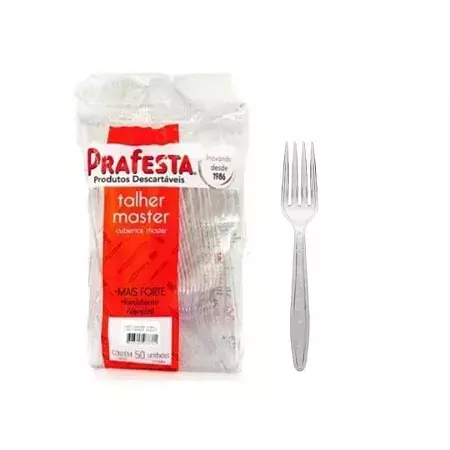GARFO MASTER CRISTAL PRAFESTA 10X50 COM 500 UNIDADES - 8878 - comprar online