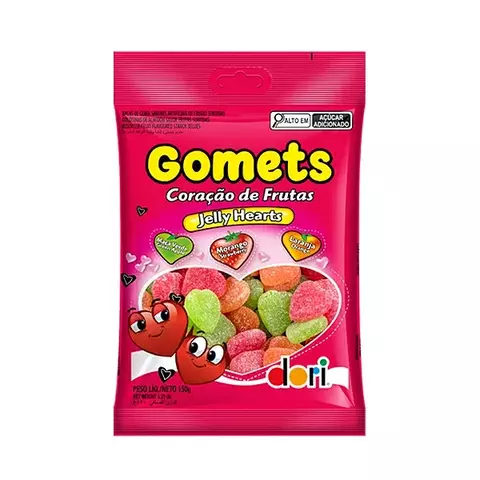 BALA DE GOMA CORAÇÃO FRUTA 150G DORI