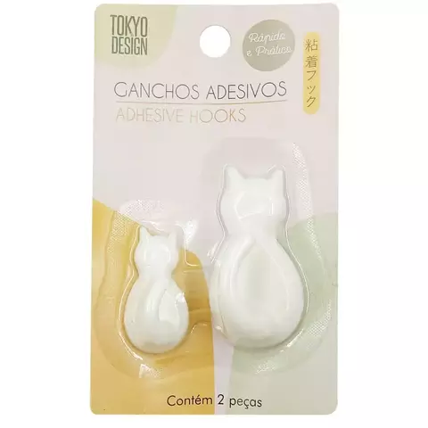 CABIDE GANCHO DE METAL BICHINHOS AUTOADESIVO C/2 PCS 8X4,5CM 8721 2W IMPORT