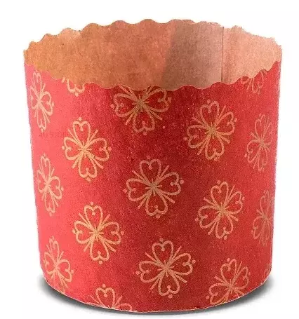 FORMA FORNEÁVEL PARA PANETONE 100G VERMELHO COM 10 UNIDADES - comprar online