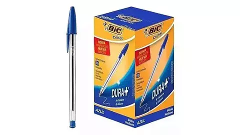 CANETA BIC CRISTAL AZUL COM 50 UNIDADES - comprar online