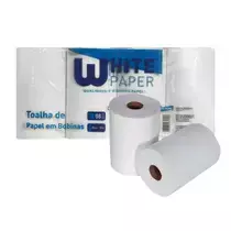 PAPEL TOALHA BOBINA CELULOSE 8X20X100 WHITEPAPER - comprar online