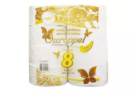 PAPEL HIGIENICO ROLÃO CELULOSE OUROPEL 10X300M - comprar online