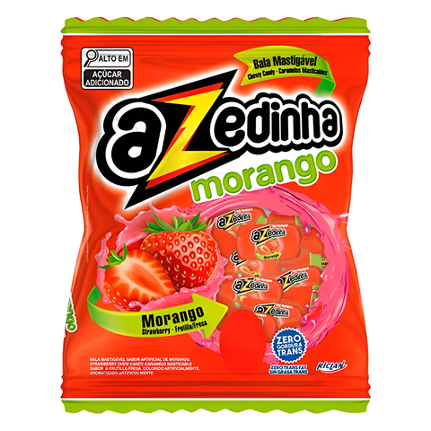 BALA MASTIGAVEL AZEDINHA MORANGO 500G