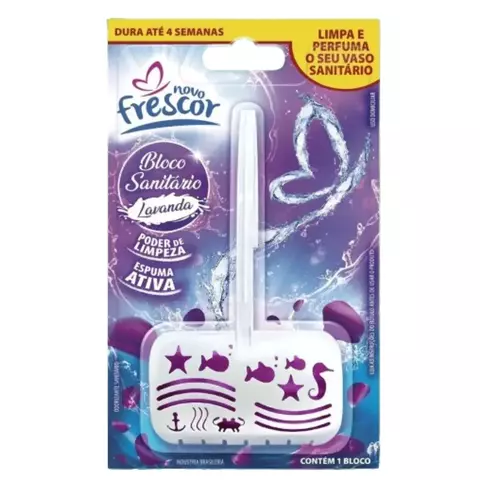 BLOCO SANITÁRIO LAVANDA COM SUPORTE 30G NOVO FRESCOR