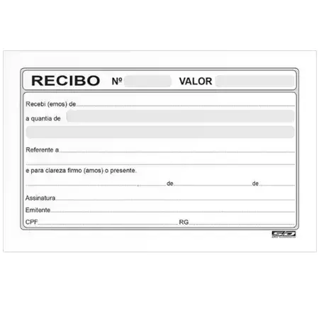 BLOCO DE RECIBO SEM CANHOTO COM 50 FOLHAS
