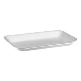 BANDEJA ISOPOR B-3 RASA COM 100 UNIDADES