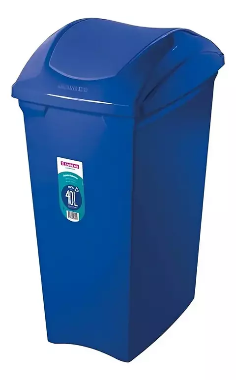LIXEIRA SELETIVA 40L AZUL PAPEL - comprar online