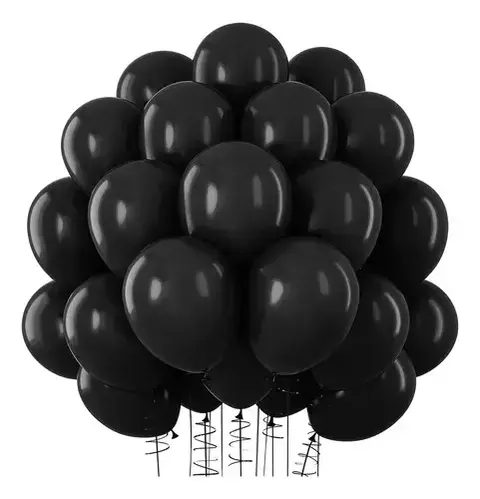 BALÃO 9 PRETO BELLO - PACOTE 50 UNIDADES