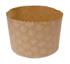 FORMA FORNEÁVEL PARA PANETONE 250G MARROM OU KRAFT COM 10 UNIDADES na internet