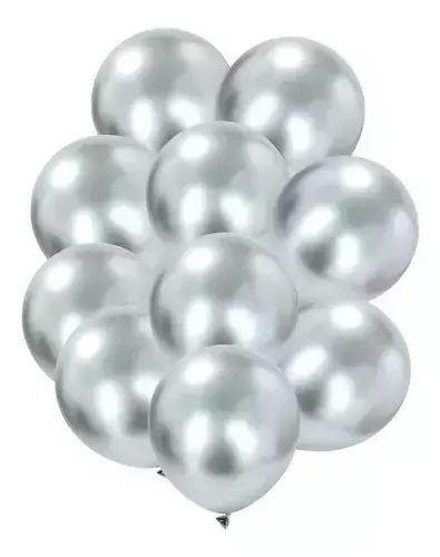 BALÃO 9 PRATA BELLO - PACOTE 50 UNIDADES